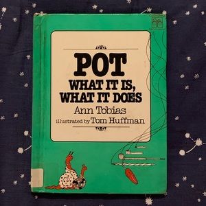 Rare Vintage school library book about Pot